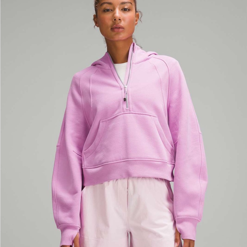 Lululemon Scuba Oversized Half-Zip Hoodie Dahlia Mauve Size Medium / Large